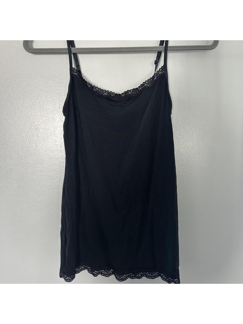 Jockey black lace trim tank top